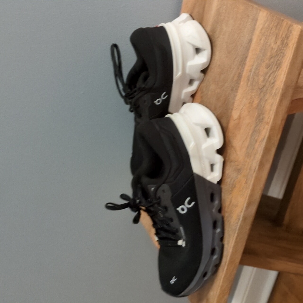 On Running Sneakers in Black and White